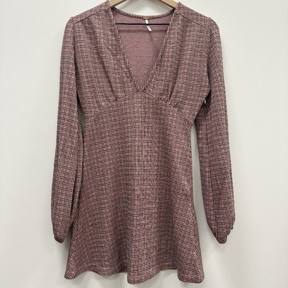 Free People Selin Long Sleeve Mini Dress - Small - Picture 1 of 9